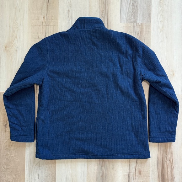 Orvis Lined Quarter Zip Pull Over Blue / Navy Knit XL - Picture 5 of 13
